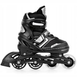 Raven Helixi BLACK/GREY dětské kolečkové brusle 2v1 - svítící kola