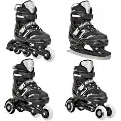 Raven Helixi BLACK/GREY dětské kolečkové brusle 4v1 - svítící kolo Raven Helixi BLACK/GREY dětské kolečkové brusle 4v1 - svítící kolo