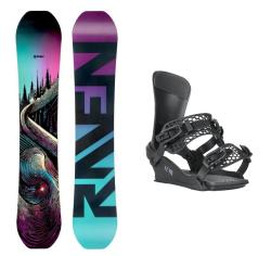 Raven Dahlia Carbon Mint/Pink dámský snowboard + Gravity Fenix black snowboardové vázání