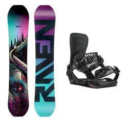 Raven Dahlia Carbon Mint/Pink dámský snowboard + Gravity Rise black snb vázání