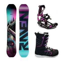 Raven Dahlia Carbon Mint/Pink dámský snowboard + Raven Fastec FT360 black/fuchsia vázání + Raven Diva boty Raven Dahlia Carbon Mint/Pink dámský snowboard + Raven Fastec FT360 black/fuchsia vázání + Raven Diva boty