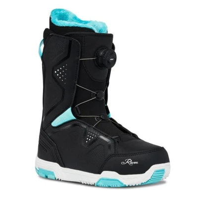 Raven Dahlia Carbon Mint/Pink dámský snowboard + Raven Fastec FT360 black/mint dámské snowboardové vázání + Raven Galla mint MOZ snowboard boty
