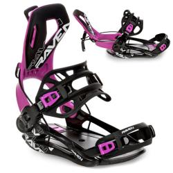 Raven Dahlia Carbon Mint/Pink dámský snowboard + Raven FT360 black/fuchsia vázání + Gravity Aura Atop black obuv