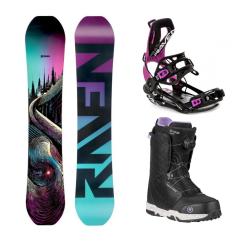Raven Dahlia Carbon Mint/Pink dámský snowboard + Raven FT360 black/fuchsia vázání + Gravity Aura Atop black obuv Raven Dahlia Carbon Mint/Pink dámský snowboard + Raven FT360 black/fuchsia vázání + Gravity Aura Atop black obuv