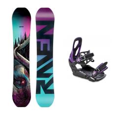 Raven Dahlia Carbon Mint/Pink dámský snowboard + Raven S230 Black/violet vázání Raven Dahlia Carbon Mint/Pink dámský snowboard + Raven S230 Black/violet vázání