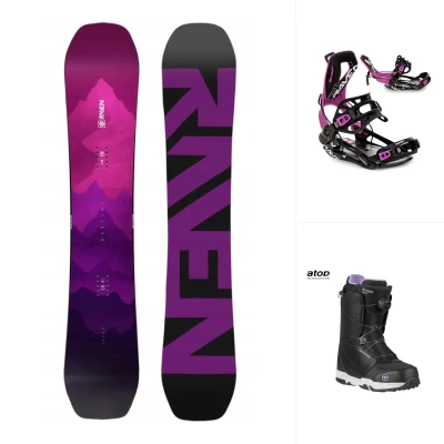 Raven Destiny dámský snowboard + Raven FT360 black/fuchsia vázání + Gravity Aura Atop black obuv