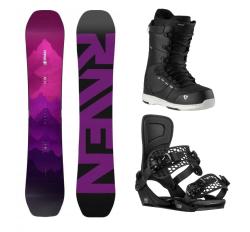 Raven Destiny snowboard + Gravity Rise black viazanie + Gravity Bliss black/white topánky