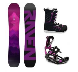 Raven Destiny snowboard + Raven Fastec FT360 black/fuchsia viazanie + Raven Diva topánky