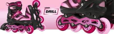Raven Drill Black/Claret 2v1 dětské kolečkové brusle