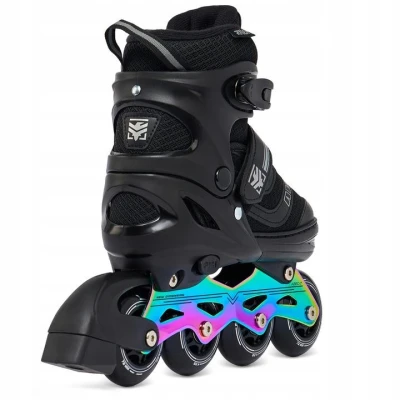 Raven Drill Black/Neo Chrome dětské kolečkové brusle