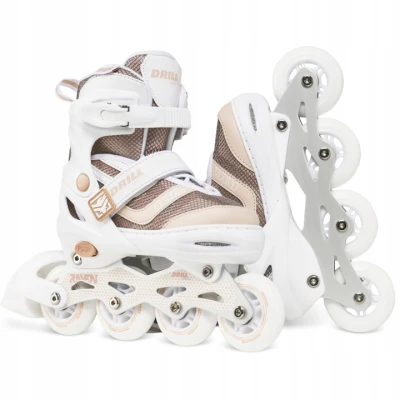 Raven Drill White/Coffee ABEC7 kolečkové brusle