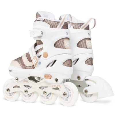 Raven Drill White/Coffee ABEC7 kolečkové brusle