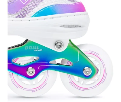 Raven Drill White/Neo Chrome 3v1 dětské kolečkové brusle