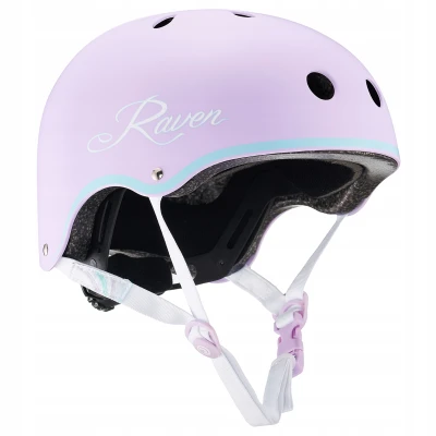Raven Essto violet/mint dětská helma na brusle, skate a koloběžku