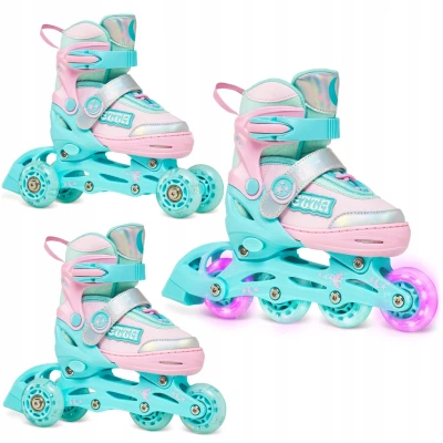 Raven Etta Mint/Pink 3v1 dětské kolečkové brusle