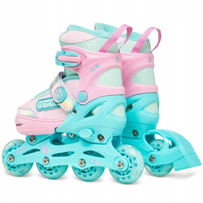 Raven Etta Mint/Pink 4v1 dětské kolečkové brusle