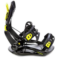 Raven Fastec FT360 black/lime snowboardové vázání POUZE M (EU 39-42) (VÝPRODEJ)