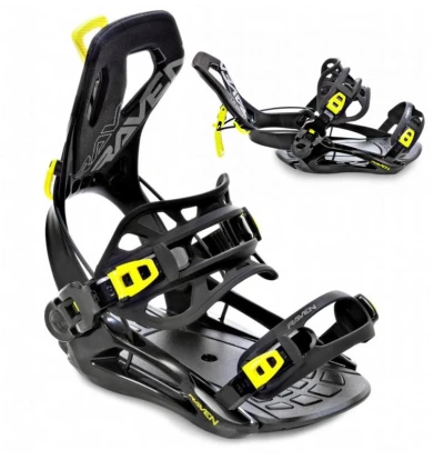 Raven Fastec FT360 black/lime snowboardové vázání