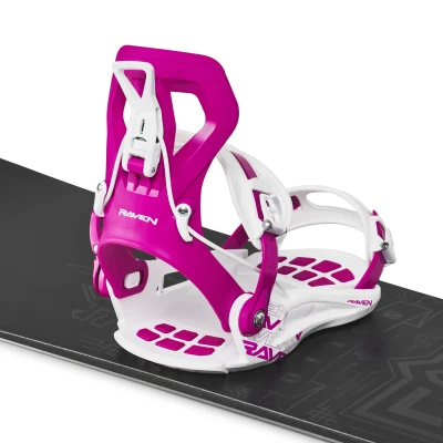 Raven Fastec FT360 White/Fuchsia dámské snowboardové vázání + sleva 300,- na příslušenství