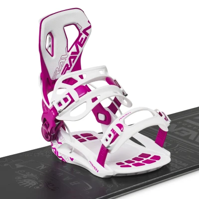 Raven Fastec FT360 White/Fuchsia dámské snowboardové vázání + sleva 300,- na příslušenství