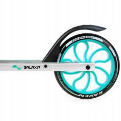 Raven Galaxia white/mint 200mm skládací koloběžka - svítící kola