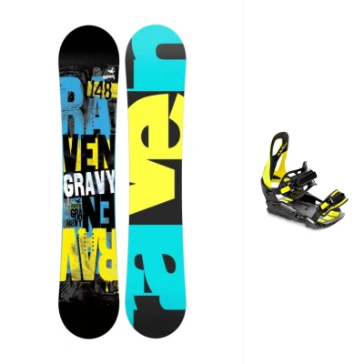 Raven Gravy junior mini dětský snowboard + Raven S230 lime vázání