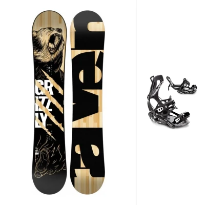 Raven Grizzly snowboard + Raven Fastec FT360 black vázání