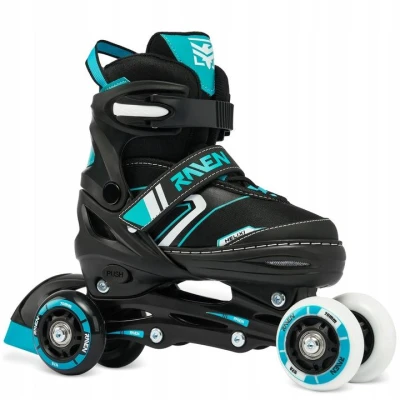 Raven Helixi Black/Mint 3v1 dětské kolečkové brusle - Led kolečka