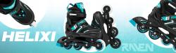 Raven Helixi Black/Mint 3v1 dětské kolečkové brusle - Led kolečka