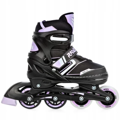 Raven Helixi Black/Violet svítící kola LED dětské kolečkové brusle POUZE EU 34-37 (VÝPRODEJ)