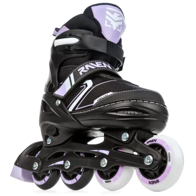 Raven Helixi Black/Violet svítící kola LED dětské kolečkové brusle POUZE EU 34-37 (VÝPRODEJ)