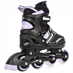 Raven Helixi Black/Violet svítící kola LED dětské kolečkové brusle