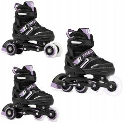 Raven Helixi Black/Violet 3v1 dětské kolečkové brusle - Led kolečka