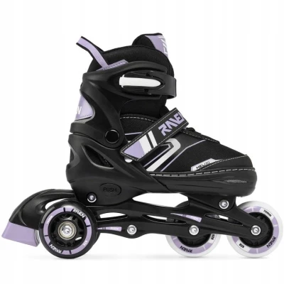 Raven Helixi Black/Violet 3v1 dětské kolečkové brusle - Led kolečka