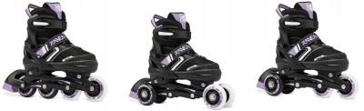 Raven Helixi Black/Violet 3v1 dětské kolečkové brusle - Led kolečka