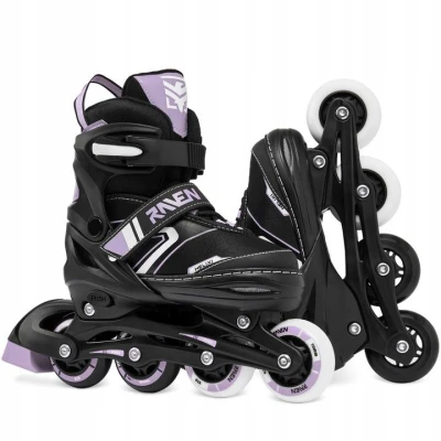 Raven Helixi Black/Violet 4v1 dětské kolečkové brusle - Led kolečka