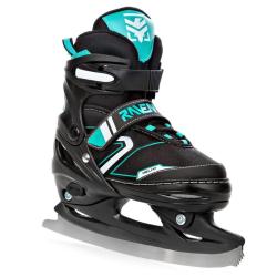 Raven Helixi LED black/mint detské kolieskové korčule 4v1 - svietiace koleso IBA EU 30-33, pánske (hokejové) (VÝPREDAJ)