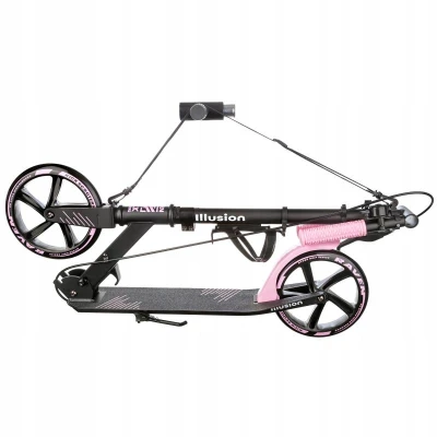 Raven Illusion pink 200mm skládací koloběžka s ruční brzdou