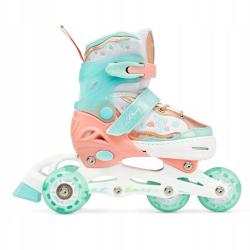 Raven Isla Orange/Mint dětské kolečkové brusle 3v1 - Led kola POUZE EU 34-37 (VÝPRODEJ)