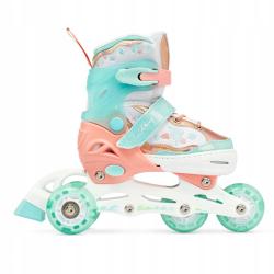 Raven Isla Orange/Mint dětské kolečkové brusle 3v1 - Led kola