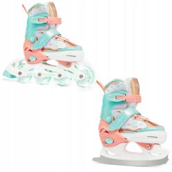 Raven Isla Orange/Mint 2v1 dětské brusle - svítící kola LED Raven Isla Orange/Mint 2v1 dětské brusle - svítící kola LED
