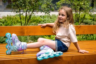 Raven Isla Violet dětské kolečkové brusle - svítící kola LED POUZE EU 34-37 (VÝPRODEJ)
