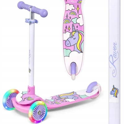 Raven Laviana Unicorn s LED kolesami lila/pink detská trojkolová kolobežka Raven Laviana Unicorn s LED kolesami lila/pink detská trojkolová kolobežka