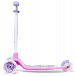 Raven Laviana Unicorn s LED koly lila/pink dětská tříkolová koloběžka