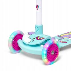 Raven Laviana Unicorn s LED koly mint/pink dětská tříkolová koloběžka