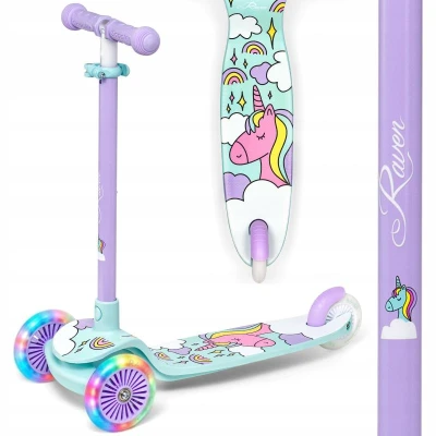 Raven Laviana Unicorn s LED kolesami violet/mint detská trojkolová kolobežka Raven Laviana Unicorn s LED kolesami violet/mint detská trojkolová kolobežka