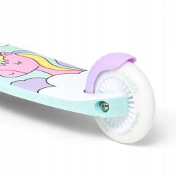 Raven Laviana Unicorn s LED koly violet/mint dětská tříkolová koloběžka