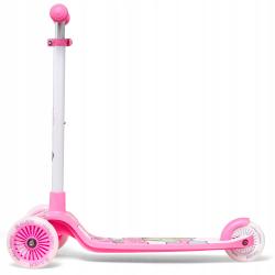 Raven Laviana Unicorn s LED koly white/pink dětská tříkolová koloběžka