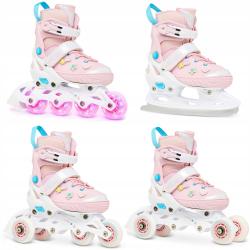 Raven Lilly dětské brusle 4v1 – svítící LED kolečka a vyměnitelné ozdoby Raven Lilly dětské brusle 4v1 – svítící LED kolečka a vyměnitelné ozdoby