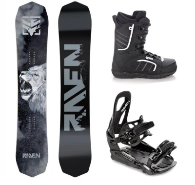 Raven Lion pánský snowboard + Raven S230 Black vázání + Raven Target obuv Raven Lion pánský snowboard + Raven S230 Black vázání + Raven Target obuv